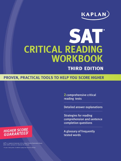 Title details for Kaplan SAT Critical Reading Workbook by Kaplan - Available